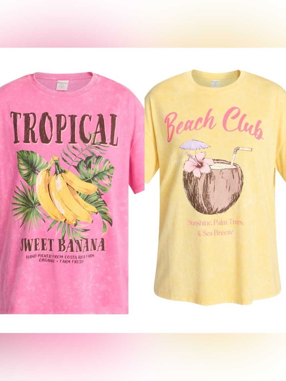 2 Oversized Fun Graphic Tees